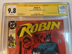 Robin (1991) # 1 (9.8 CGC SS) Sketch Signed By Chuck Dixon ! 1st Solo Robin