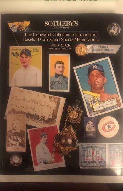 Sotheby’s Copland collection of baseball cards/memorabilia catalog