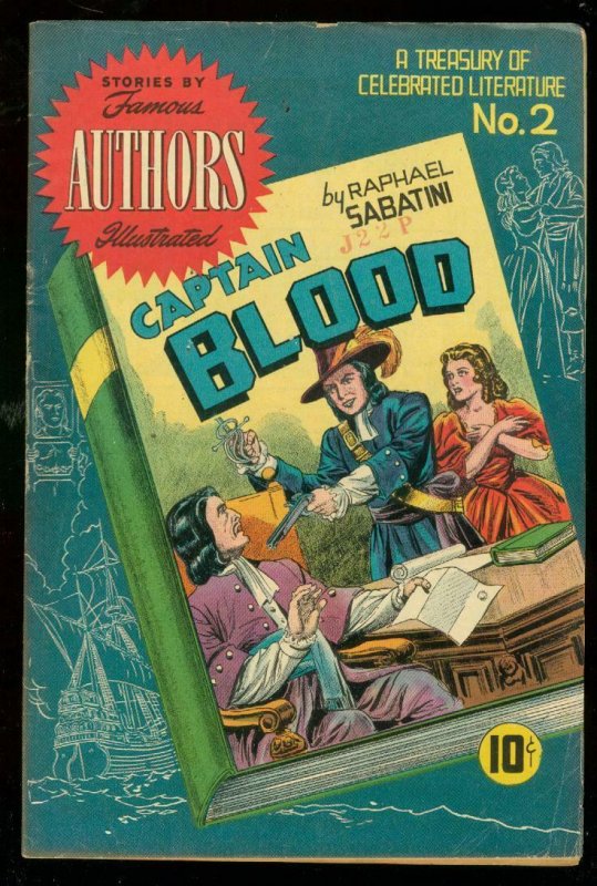 CAPTAIN BLOOD-FAMOUS AUTHORS ILLUSTRATED COMICS #2 FN- 