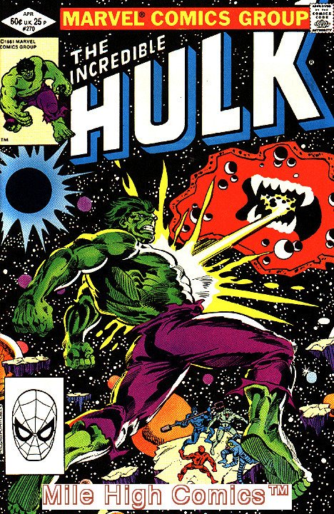 HULK  (1962 Series) (#1-6, #102-474, #600-635)(INCREDIBLE)(MV) #270 Near Mint