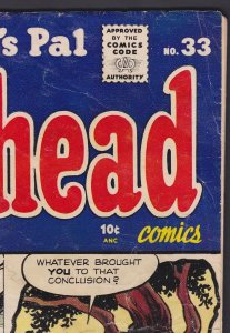Jughead Comics #33 1.8 GD- Archie Comics - Dec 1955 Unknown 