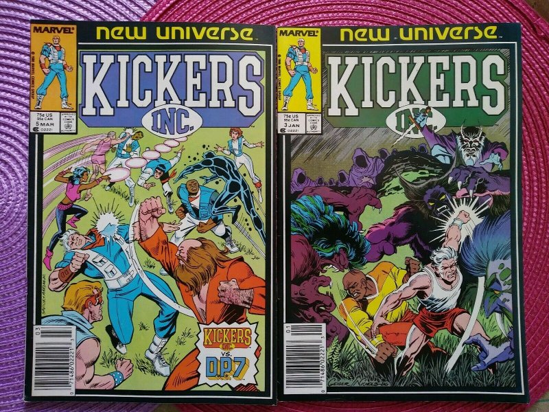 Kickers Inc. Mark Jewelers nine issue Lot #3, 5-12MJ (1987) New Universe Marvel