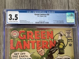 Green Lantern #59 CGC 3.5 1st App Guy Gardner 1968 Gil Kane Silver Age DC Comics