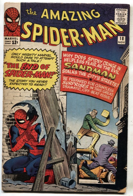 Amazing Spider-Man #18--1964--Marvel--Steve Ditko--Sandman--G/VG