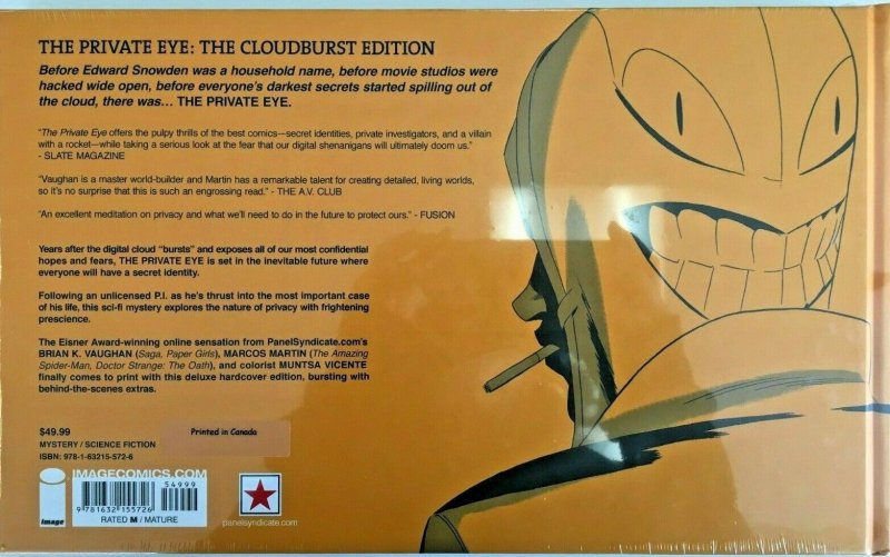 Private Eye HC by Brian K Vaughan; $50 Cover