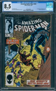 The Amazing Spider-Man #265 1st appearance of Silver Sable CGC 8.5