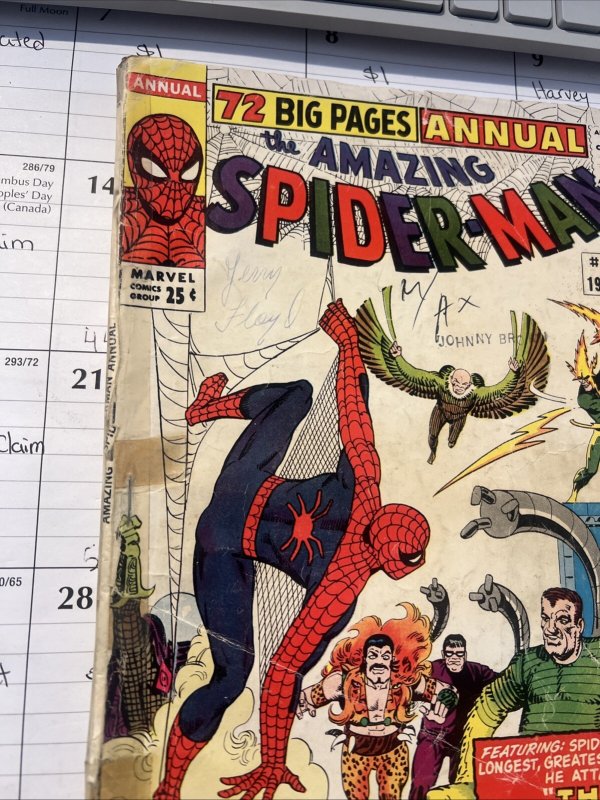 The Amazing Spider-Man Annual #1 Missing Back Cover And A Few Pages