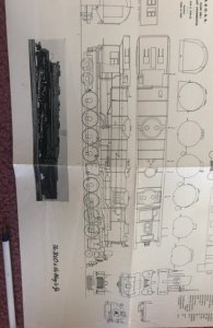 B.&O.R.R, mallet Locomotive &tender schematics 1940-1950