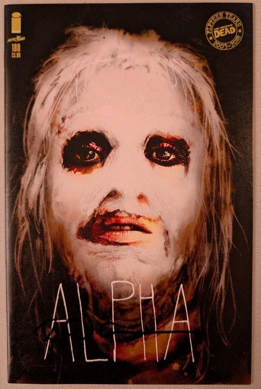 The WALKING DEAD #180 Bill Sienkiewicz Signed Alpha Variant With COA