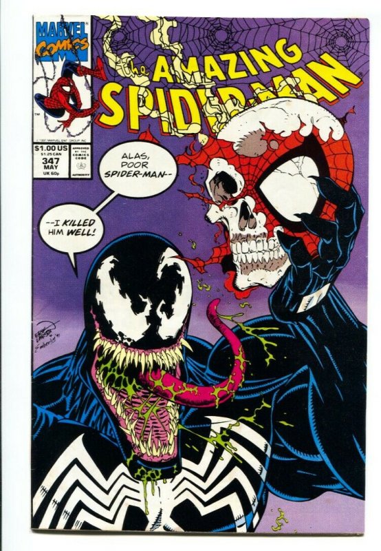 AMAZING SPIDER-MAN #347 comic book-VENOM cover-Marvel VF