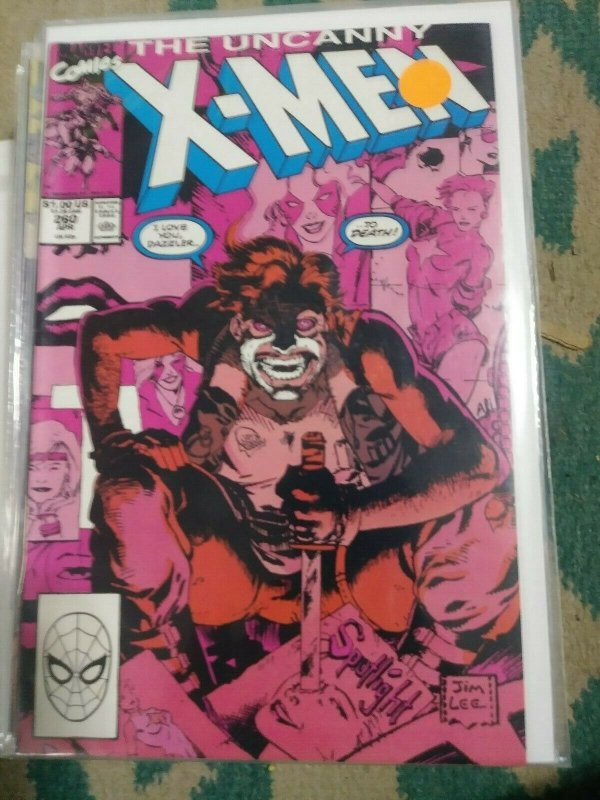 UNCANNY X-MEN #260 1990 MARVEL DAZZLER +JIM LEE  cover