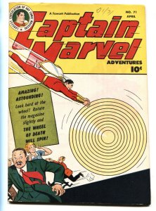 Captain Marvel Adventures #71 1947- Wheel Of Death Golden-Age comic book VF