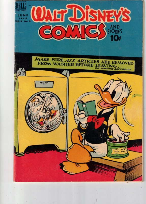 Walt Disney's Comics & Stories #105 1949 FN+ Carl Barks Laundry Cover Ut...