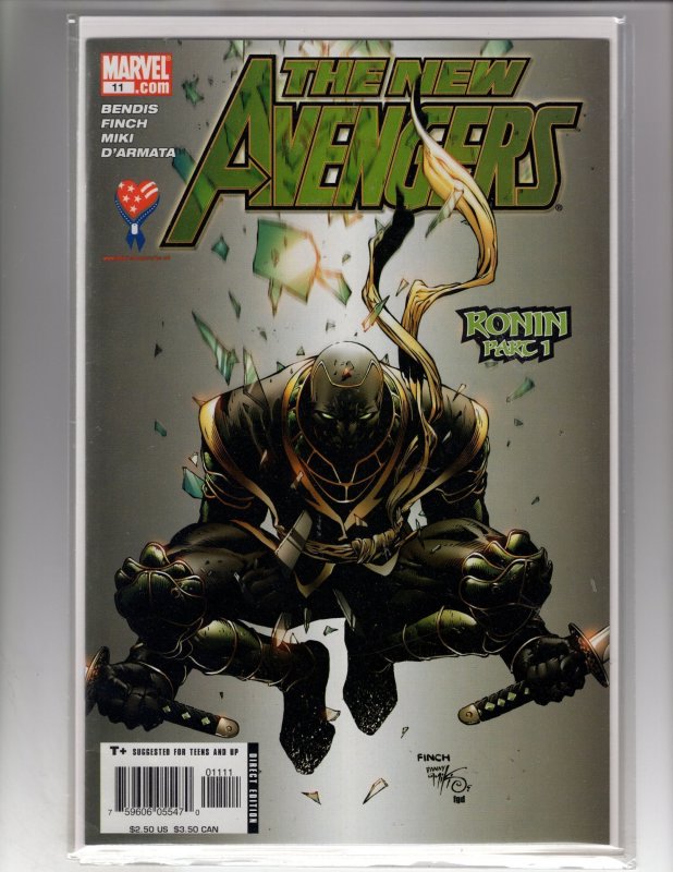 New Avengers #11 (2005)  VF/VF+  / CR100-MA#10
