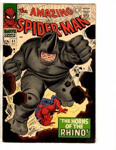 Amazing Spider-Man # 41 VG/FN Marvel Comic Book 1st Rhino Appearance KEY J254