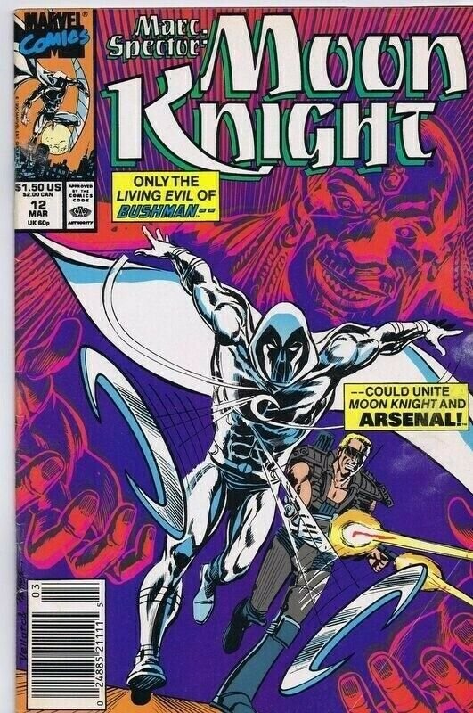 Moon Knight #12 ORIGINAL Vintage 1990 Marvel Comics  