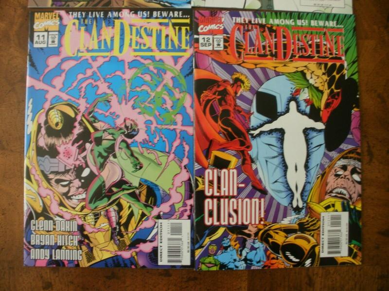 6 MARVEL Comic Book: THE CLAN DESTINE #1 (FOIL COVER) #8 #9 #10 #11 #12