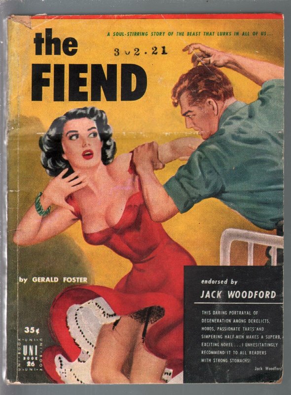 Uni Book #26 1940's-The Fiend-Gerald Foster-GGA-abuse-violent-VG