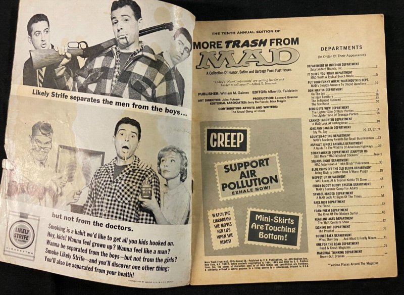 MAD MAGAZINE SPECIAL 10TH ANNUAL EDITION (MISSING STICKER INSERT) VG