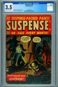 SUSPENSE #19 CGC 3.5-ATLAS HORROR-GRAVE DIGGER-4109241007