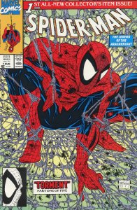 Spider-Man #1 (1990) Todd McFarlane Green Cover NM+ 9.6 Comic Book