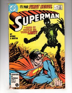 Superman #1 (1987) Tge Parasite! John Byrne!  / EBI#3