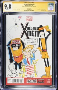 All New X-men (2013) # 1 (CGC 9.8 SS) Signed & Sketch Scott Lobdell * Marvel