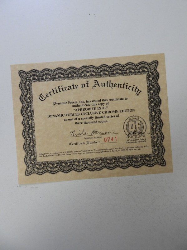 Aphrodite IX #1 Dynamic Forces Exclusive Chrome Edition w/cert #741/3000 NM-