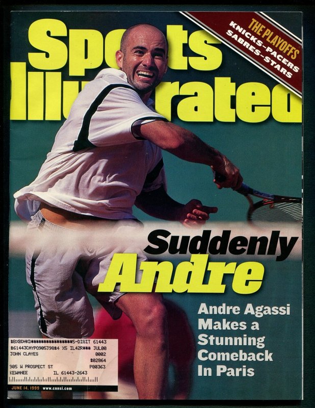 Sports Illustrated ( 8.0 VFN)  Andre Agassi  /  June 1999