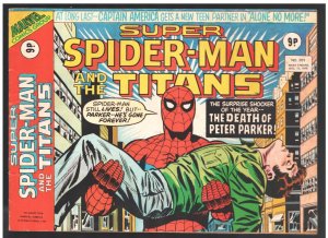 Super Spider-man & The Titans#201 1976-Death of Peter Parker-Captain America