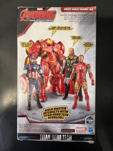 Hasbro 2015 Marvel Avengers Titan Hero Tech Iron Man Mark 43 Figure - Works