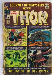Journey Into Mystery with Thor #119 ORIGINAL Vintage 1965 Marvel 1st Warriors 3
