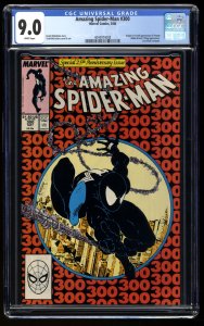 Amazing Spider-Man #300 CGC VF/NM 9.0 White Pages 1st Appearance Venom!