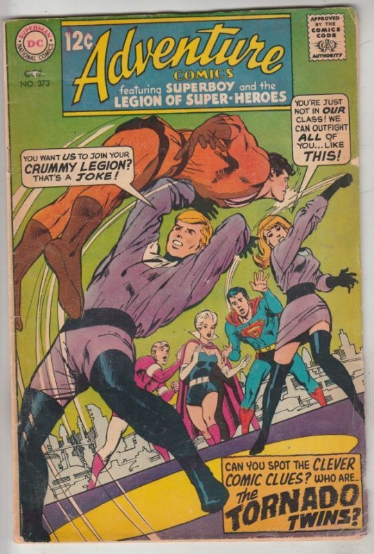 Adventure Comics #373 (Oct-68) FN/VF Mid-High-Grade Legion of Super-Heroes, S...