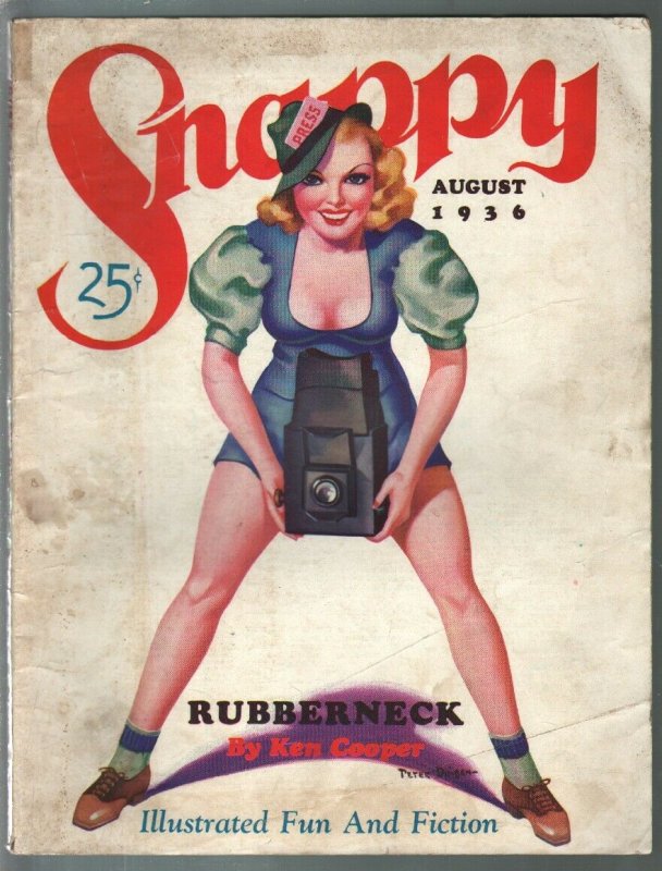 Snappy-8/1936-Peter Driben cover art-spicy interior art-pulp fiction-VG