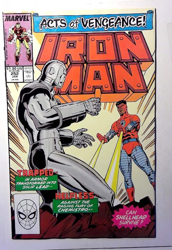 Iron Man #252 (1990) Marvel 8.0 VF 1st Series Acts of Vengeance 1st Print Comic
