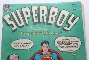 Super Boy #36 1954 10 Cent Golden Age DC Comic Book