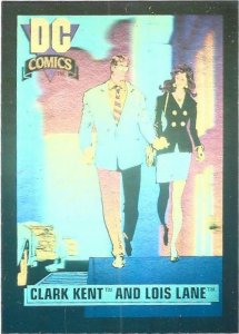 1991 DC Cosmic Teams Hologram Hall of Fame #DCH1 Clark Kent and Lois Lane