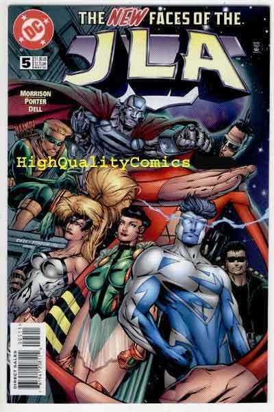 JLA #5, NM+, Morrison, Wonder Woman, Superman, Batman, 1997, Green Lantern