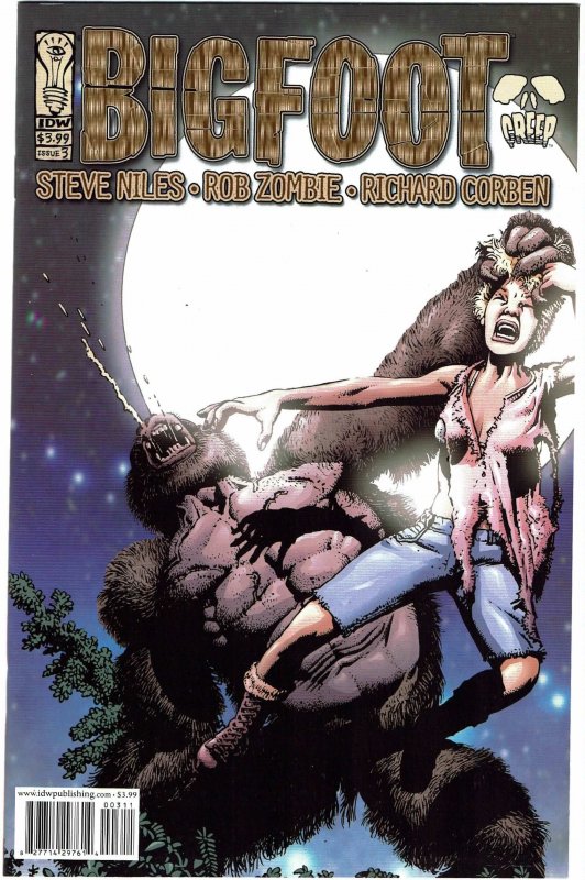 Bigfoot #3  Steve Niles, Rob Zombie, Richard Corben  NM