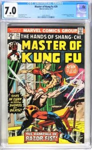 MASTER OF KUNG FU #29 CGC Graded 7.0