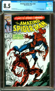 Amazing Spider-Man #361 CGC Graded 8.5 1st Carnage