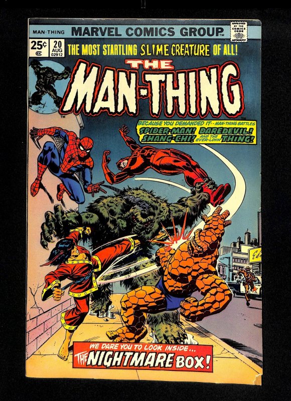 Man-Thing #20 Spider-Man Daredevil Shang-Chi!