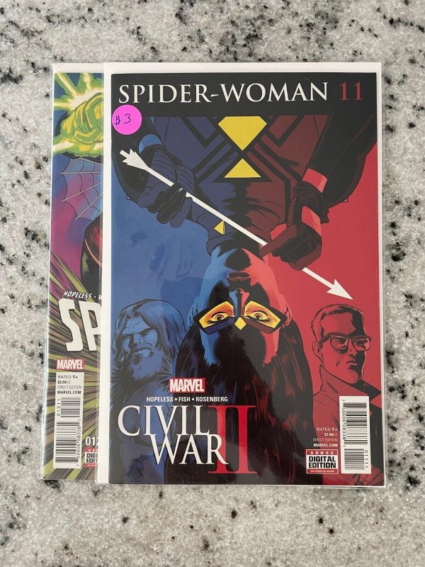 Lot Of 2 Spider-Woman Marvel Comic Books # 11 12 NM 1st Prints Avengers 5 J806