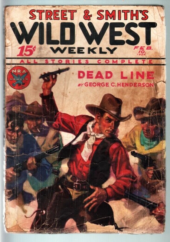 WILD WEST WEEKLY-2/10/1934-PULP-DEAD LINE FR/G