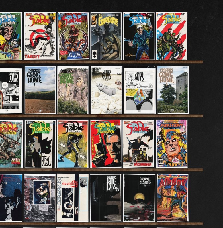 Huge Lot 140+ Comics with Cerebus, Airboy, Jon Sable, Freelance & More!