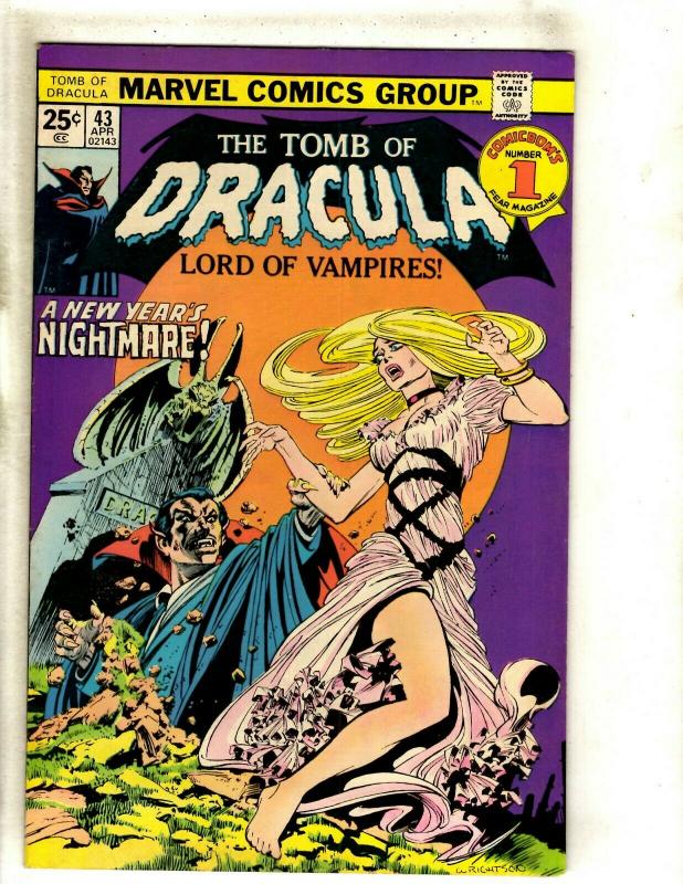 Lot Of 5 Tomb Of Dracula Marvel Comic Books # 40 41 42 43 44 VF Range RS1