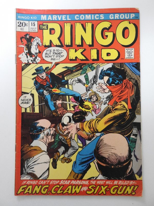 Ringo Kid #15 (1972) Fang, Claw and Six-Gun! Solid VG Condition!