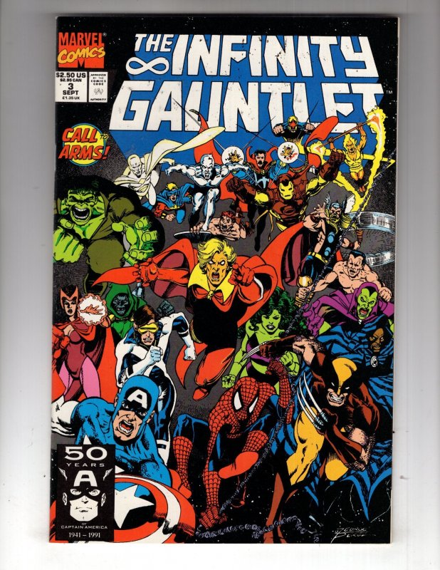 Infinity Gauntlet #3 (1991) THANOS !!! ~ Marvel Cosmic Event !!! / ID#21