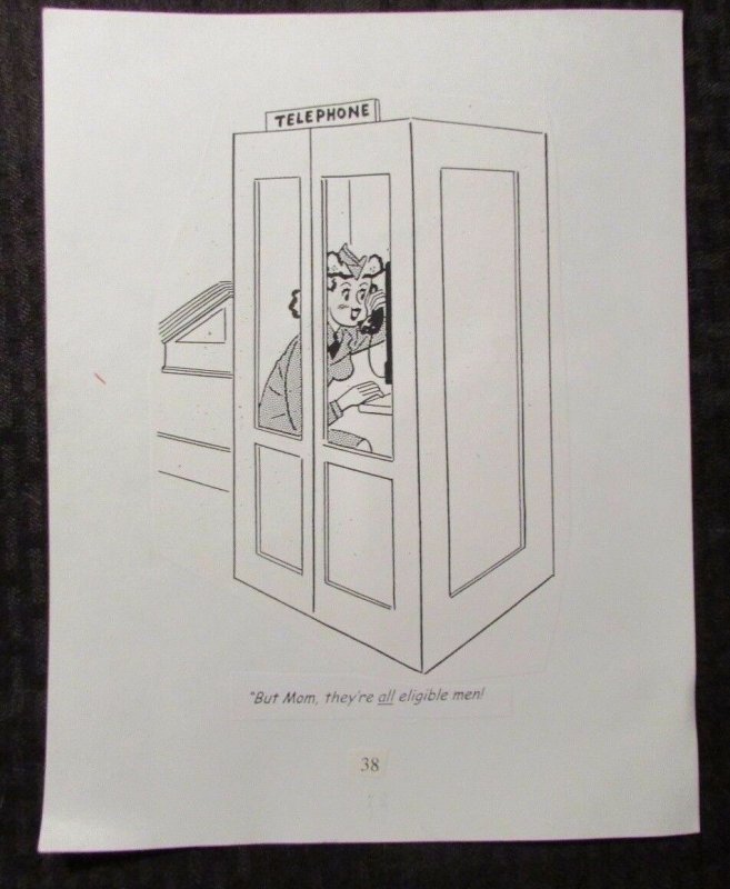 1950s? Military Cartoon STAT p.38 8.5x11 VG/FN 5.0 Female Soldier - Humorama?